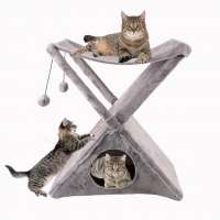 Wholesale Easy foldable Indoor X small cat tree scratching house playground cool kitty condo playhouse cat tower